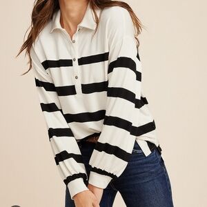 Maurice Rugby Stripe Henley Tee SzXXL